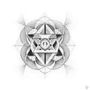 sacred geometry tattoo design idea