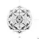 sacred geometry tattoo design idea