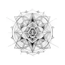 sacred geometry tattoo design idea