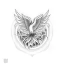 fire bird that's wanna break free tattoo design idea