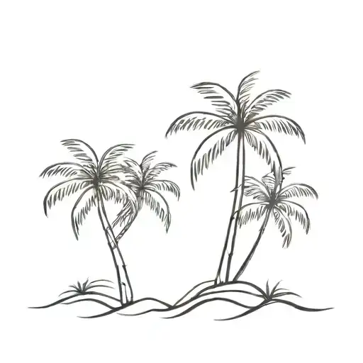 palm tree tattoo design idea