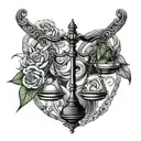 Libra mixed with Scorpio tattoo design idea