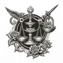 Libra mixed with Scorpio tattoo design idea