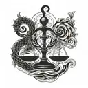 Libra mixed with Scorpio tattoo design idea
