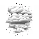 Japanese-style cloud transforming into a tattoo gun tattoo design idea