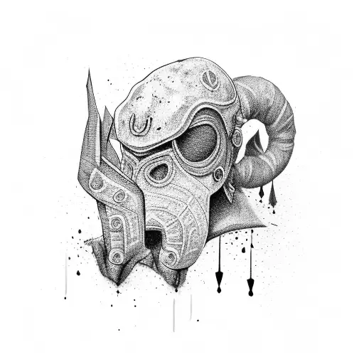 Muddy warrior overcoming obstacles tattoo design idea