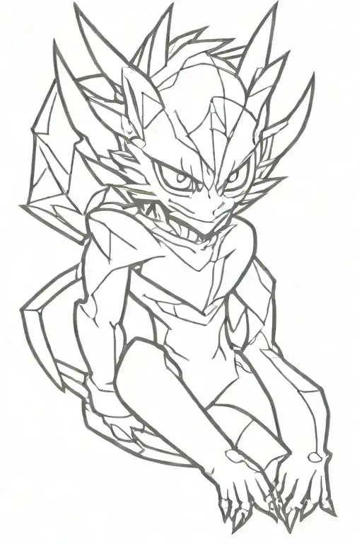 Beelzemon Digimon tattoo design idea