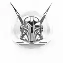 Star Wars Mandalorian tattoo design idea
