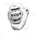 king kong  mouth tattoo design idea