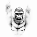 king kong  mouth tattoo design idea