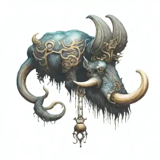 mastodon tattoo design idea