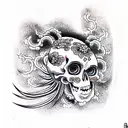 Skull tattoo design idea