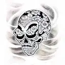 Skull tattoo design idea