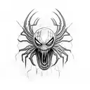 Venom taking over Spiderman tattoo design idea