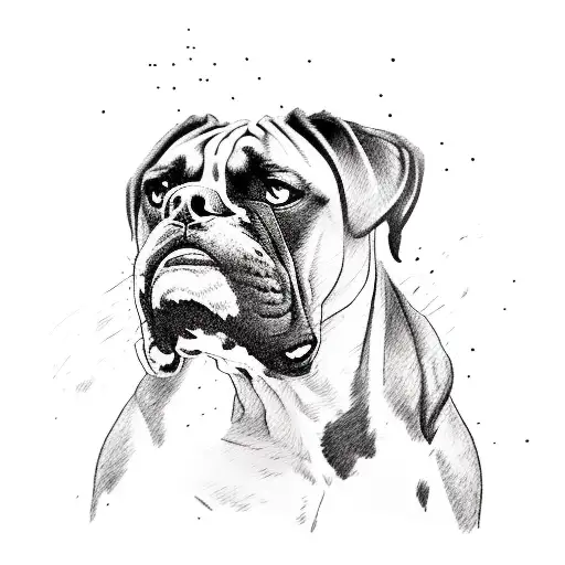 A sketch of a boxer in motion tattoo design idea