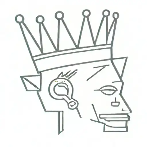 Basquiat Crown  tattoo design idea