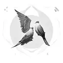 Dove and olive branch tattoo design idea