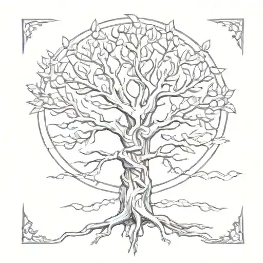 Yggdrasil tattoo design idea