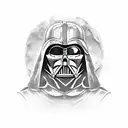 medieval Darth vader tattoo design idea