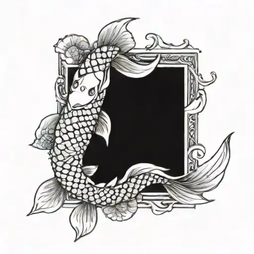 gaisha with koi fish tattoo design idea