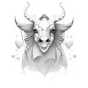 A and J with hearts tattoo design idea