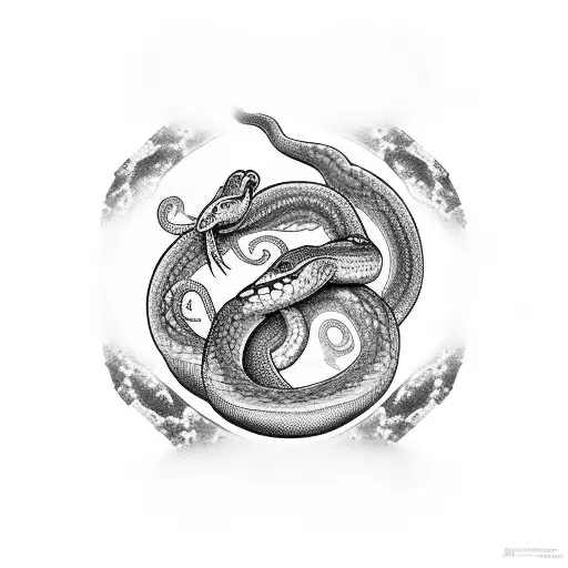 Both shoulders a little on the arm 2 snakes that wrap around a Cresent moon that looks more like jewlery than a moon  tattoo design idea