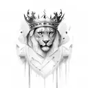 unloveable king tattoo design idea