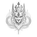 unloveable king tattoo design idea