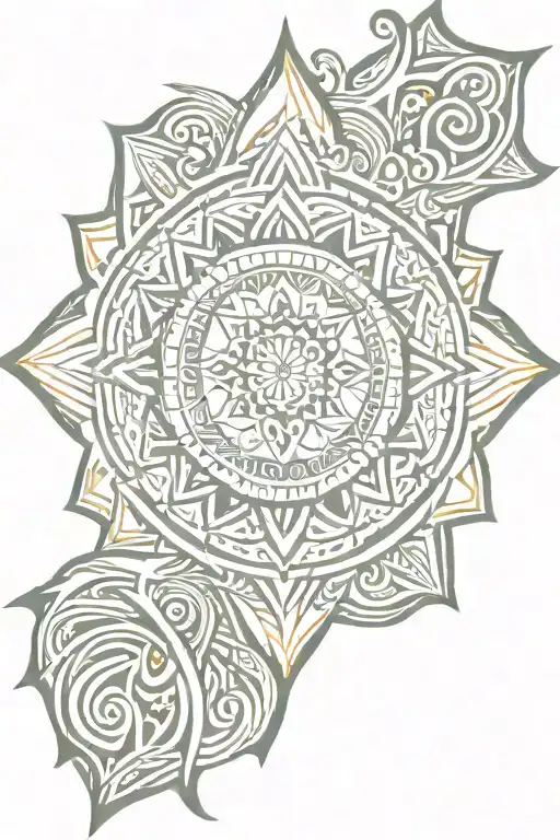tribal Mandela tattoo design idea