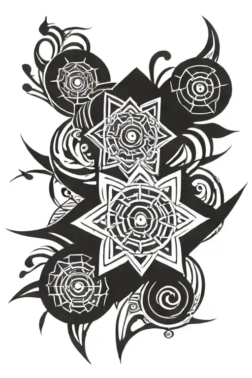 tribal Mandela tattoo design idea