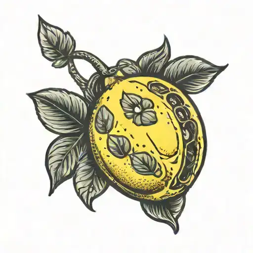 lemon grenade tattoo design idea
