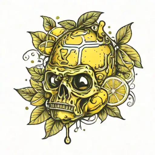 lemon grenade tattoo design idea