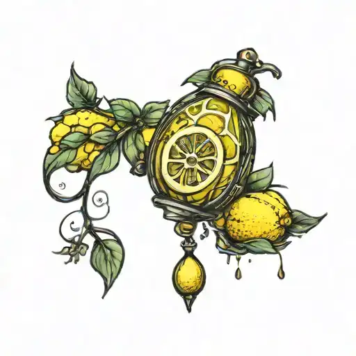 lemon grenade tattoo design idea