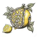 lemon grenade tattoo design idea
