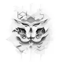 Math equations forming tattoo design idea