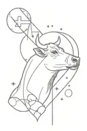 heart beat, heart, cross, cow, eagle, semicolon, space/galaxy, moon, pet portrait tattoo design idea