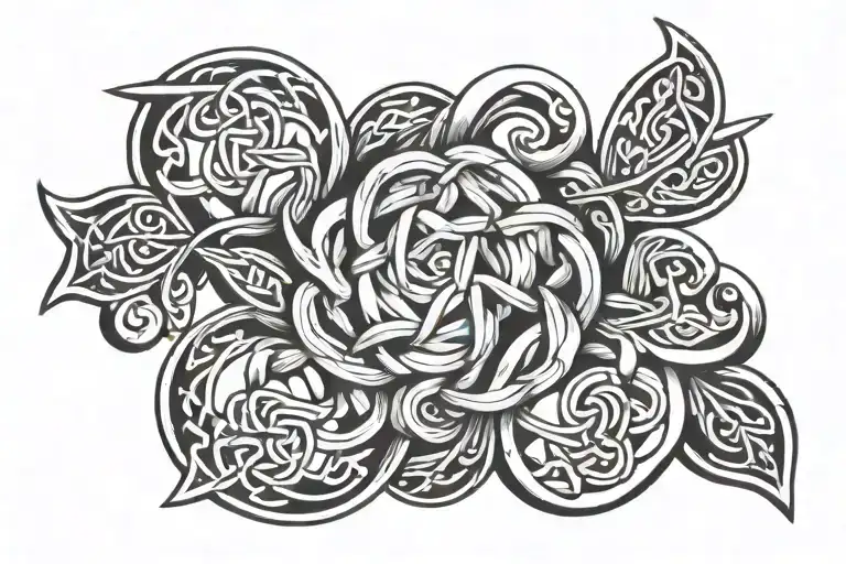 Celtic knot combined with a Staffordshire knot  tattoo design idea