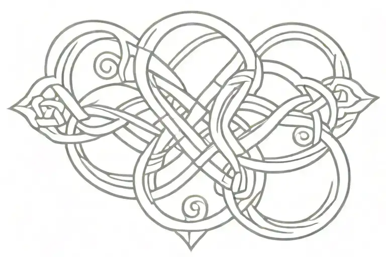 Celtic knot combined with a Staffordshire knot  tattoo design idea