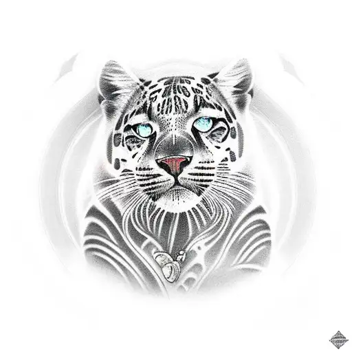 warrior maia jaguar tattoo design idea