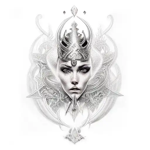 Tattoo of Malenia from Elden Ring tattoo design idea