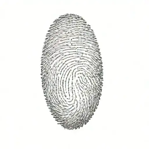 a fingerprint heart tattoo design idea
