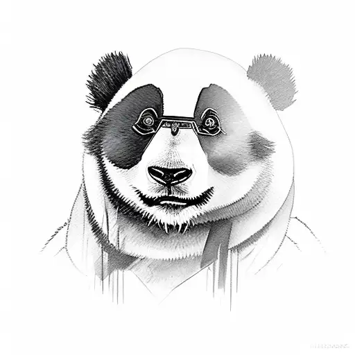 panda on Harley ww2 vet tattoo design idea