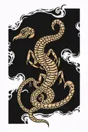 andrew tate tatoo but a scorpion instead of a cobra tattoo design idea