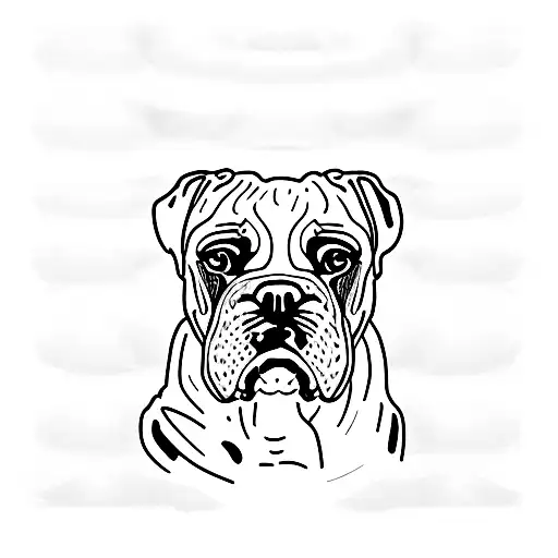 boxer dog tattoo design idea