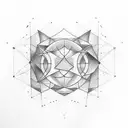 geometric figures with the concept "new beginning" upper arm Sleeve  tattoo design idea