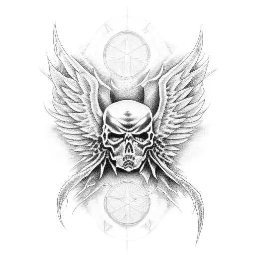 death angel tattoo design idea