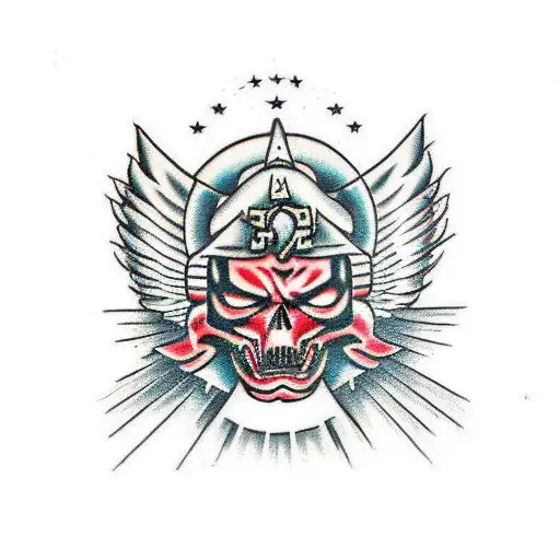 blood angel tattoo design idea