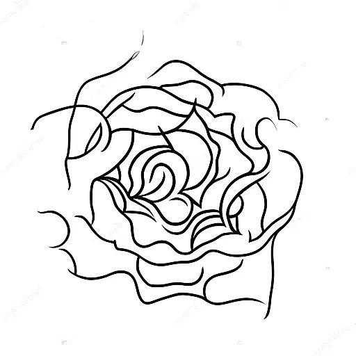 firerose inside an insect  tattoo design idea