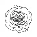 firerose inside an insect  tattoo design idea
