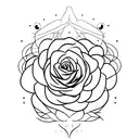 firerose inside an insect  tattoo design idea